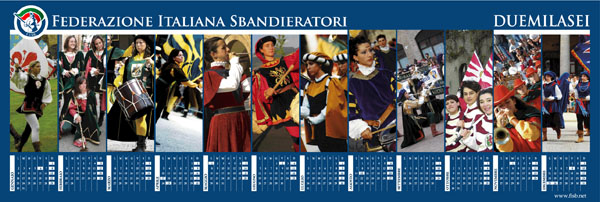 Calendario 2006 della Federazione Italiana Sbandieratori.