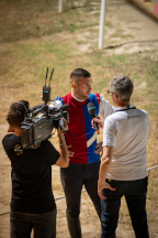 Il&nbsp;cavaliere&nbsp;Lorenzo&nbsp;Melosso&nbsp;del&nbsp;Sestiere&nbsp;Porta&nbsp;Romana&nbsp;intervistato&nbsp;tra&nbsp;la&nbsp;2^&nbsp;e&nbsp;la&nbsp;3^&nbsp;tornata.