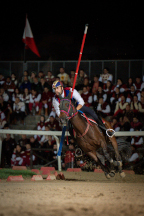 Il&nbsp;cavaliere&nbsp;Lorenzo&nbsp;Melosso&nbsp;del&nbsp;Sestiere&nbsp;Porta&nbsp;Romana&nbsp;in&nbsp;sella&nbsp;a&nbsp;Tago&nbsp;Island&nbsp;alla&nbsp;curva&nbsp;del&nbsp;Cassero&nbsp;durante&nbsp;la&nbsp;3^&nbsp;tornata.